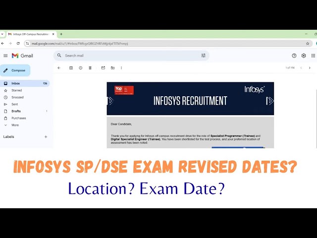 Infosys Off-Campus Update | New Exam Dates Sent | SP & DSE | Coding Round
