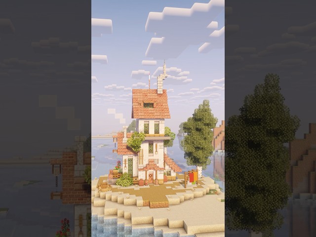 Seaside Shack Timelapse - Download 2d guide tutorial on my Patreon!🥰 #minecraftbuilding