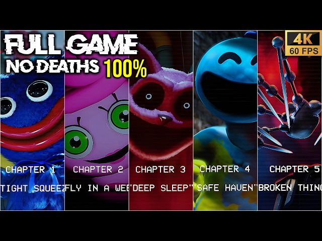 POPPY PLAYTIME ALL CHAPTERS 1, 2, 3, 4, 5 - FULL Game Walkthrough - 100% All Collectibles - NO DEATH