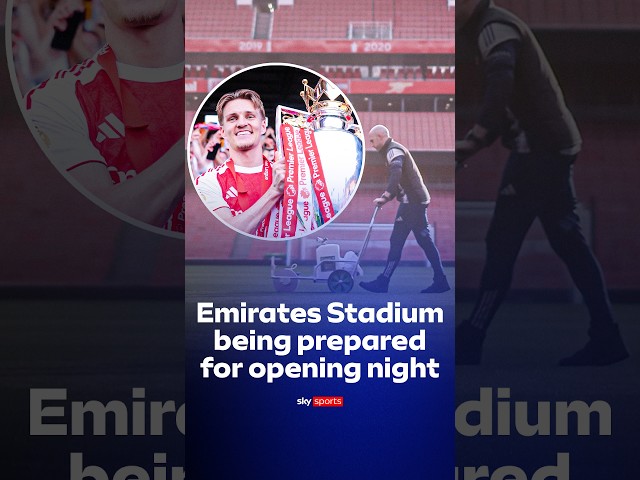 The Emirates is ready to welcome back its champions 🔴🏆  #football #arsenal  #premierleague