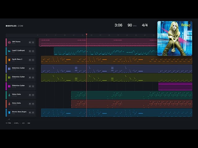 🎵 I Love Rock N Roll - Britney Spears (MIDI individual tracks) 🎹