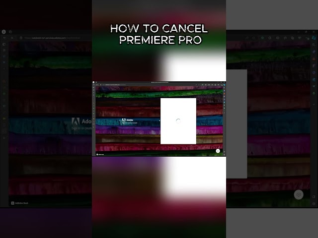 HOW TO CANCEL A PREMIERE PRO MEMBERSHIP