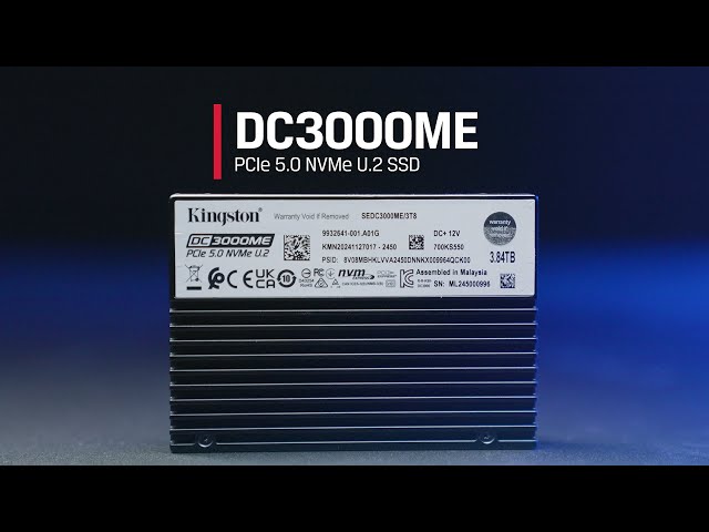 Gen5 NVMe U.2 SSD for Data Centers – Kingston DC3000ME