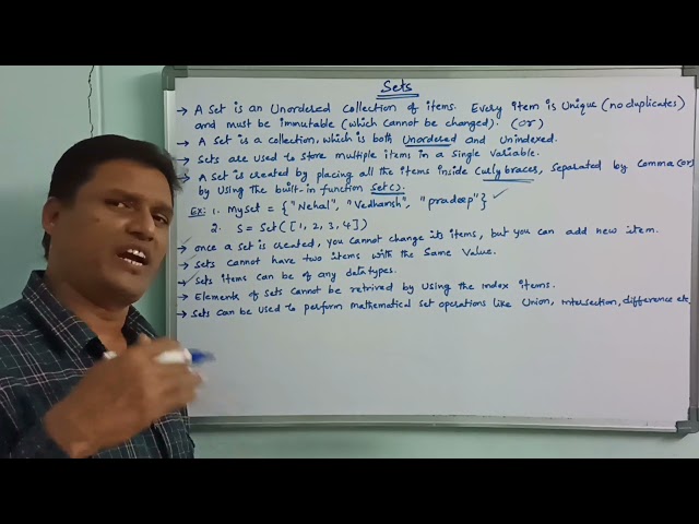 Sets in Python | Python Tutorial for Beginners | Python Sets | Python Programming | in Telugu