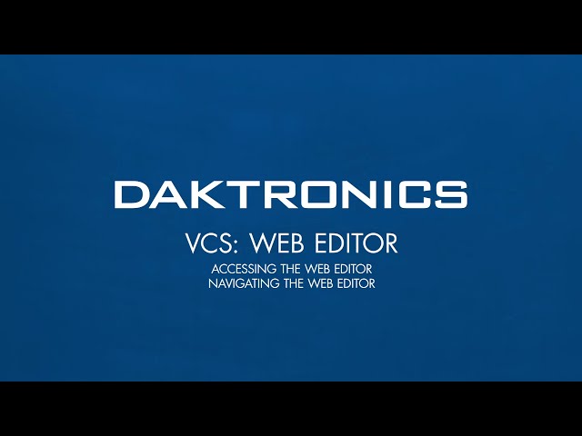 Venus Control Suite: Web Editor