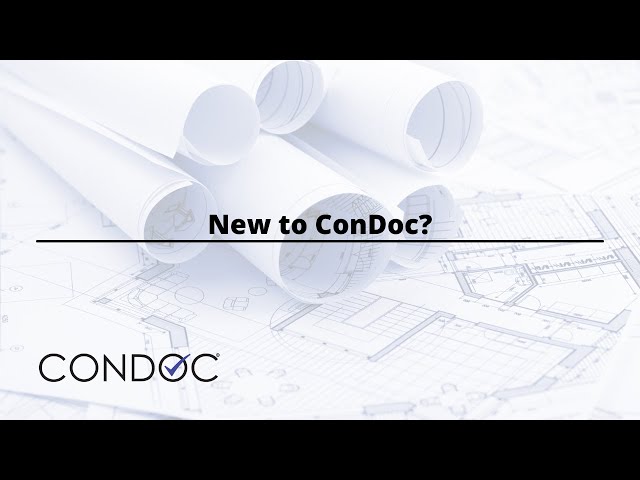 New to ConDoc?