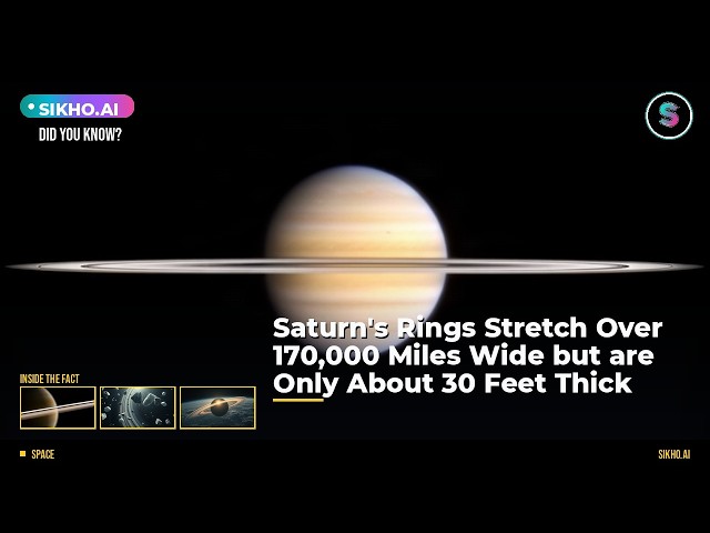 Did You Know Saturn's Rings are Thinner Than Paper? | Sikho.ai