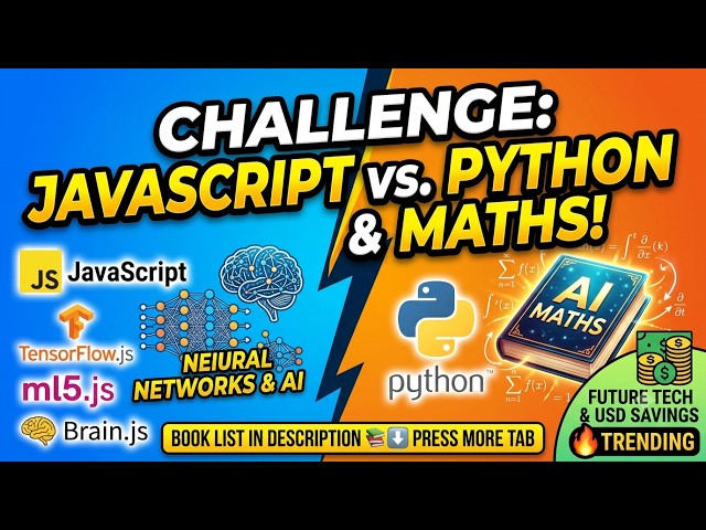 AI in JavaScript Neural Network 30 Lines  JS No Python No Math TensorFlow.js ml5.js Brain.js Books 📚