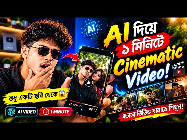 Ai দিয়ে সিনেমেটিক ভিডিও বানাও 🤔😍। How to ai Cinematic video  