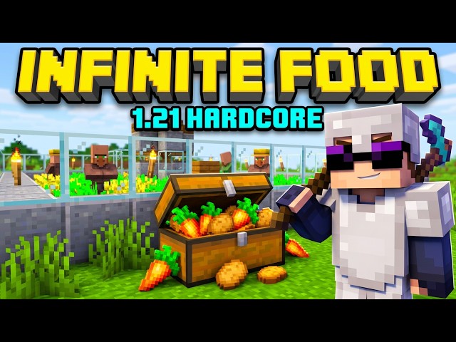 Automatic Crop Farm Tutorial For Minecraft Hardcore Survival Series 1.21 | Ep-2