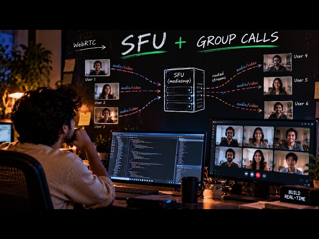 🔴 LIVE — Building SFU Group Calls with mediasoup | Scaling WebRTC