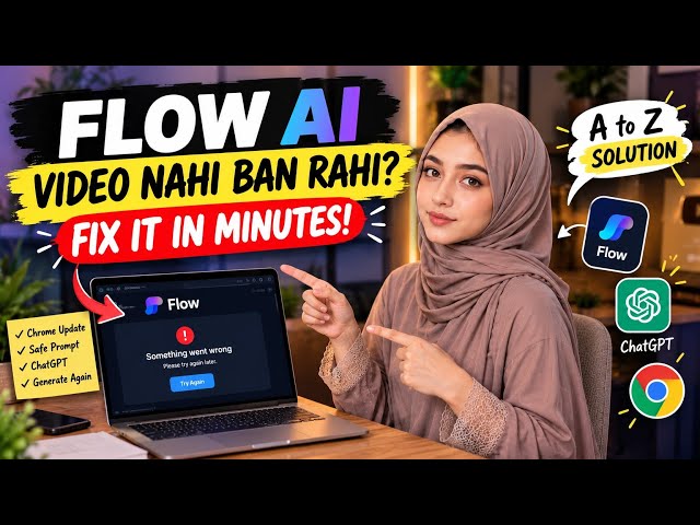 Flow AI Mein Video Generate Nahi Ho Rahi? 😭 | Flow AI Error Fix A to Z | Complete Tutorial