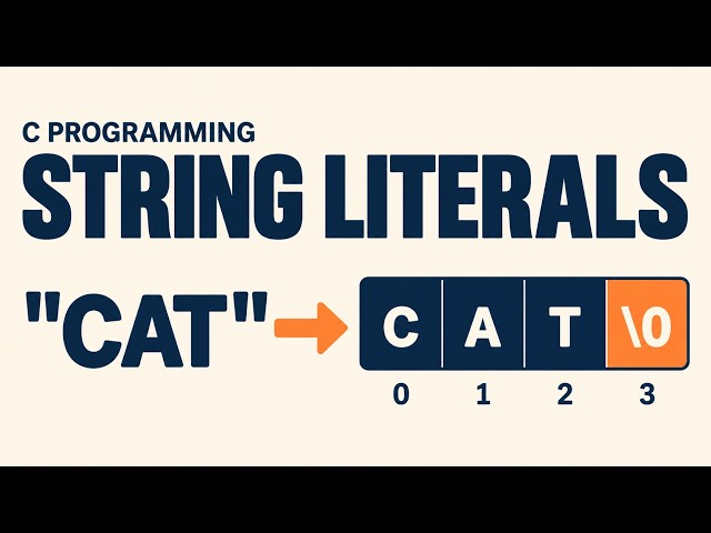 String Literals in C | Initialize Character Arrays & Null Terminator Explained