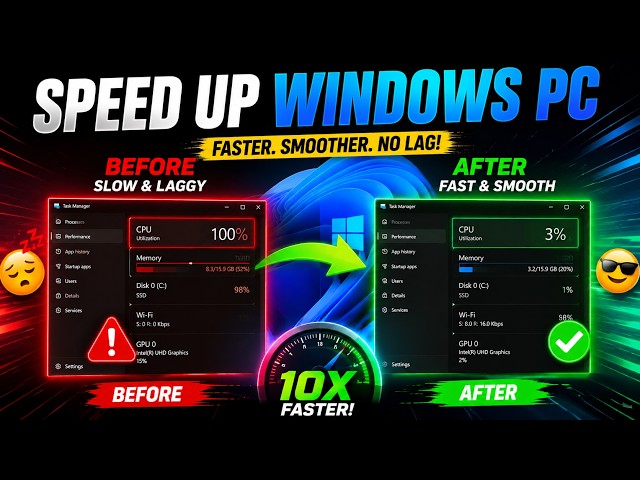 Make Your Windows PC 10x Faster in 5 Minutes (Zero Lag)