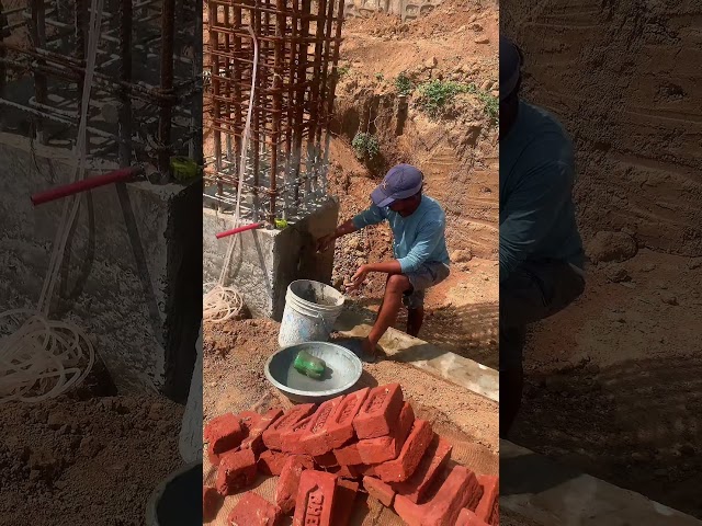 BRICKWORK in Sub structure #bricks