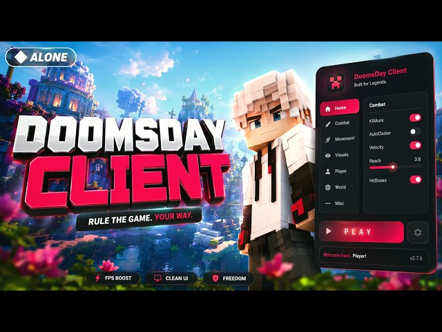 Doomsday Client - The Best PvP Hacked Client For Minecraft in 2026 For Free! (1.8.9 - 1.21.11+)