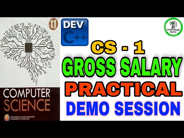 11th Computer Science practical program Exercise 1 Gross Salary