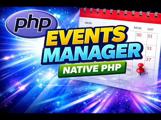 Build an Events Manager with Native PHP - Trongate v2 Tutorial