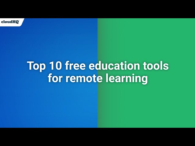 10 Free Tools for a Remote Learning Setup in 2024