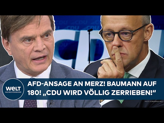 AFD ATTACKS CDU: Message to Merz! Baumann furious: "CDU will be completely ground down!"