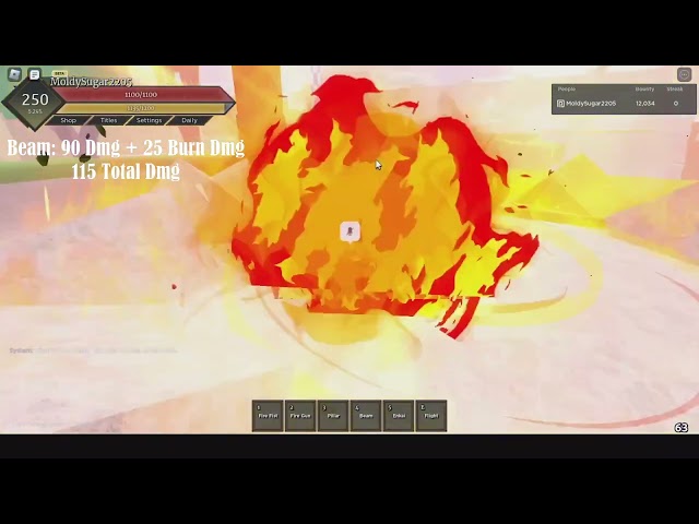 MAX LEVEL FLAME Showcase(Fruit Battle Grounds)