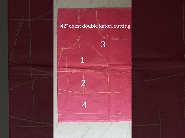 42" chest double katori cutting #shorts#sewing #cuttingskills #tailoring #youtubeshorts