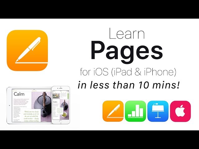 Complete Pages for iOS Tutorial - Full quick class/guide + EXTRAS! iPad & iPhone