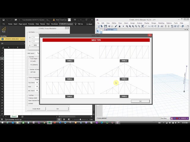ETABS API -  Parametric Truss