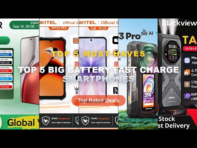 Why Everyone Is Buying Top 5 Big Battery Fast Charge Smartphones - Blackview Oscal TANK 1 Rugged Sma