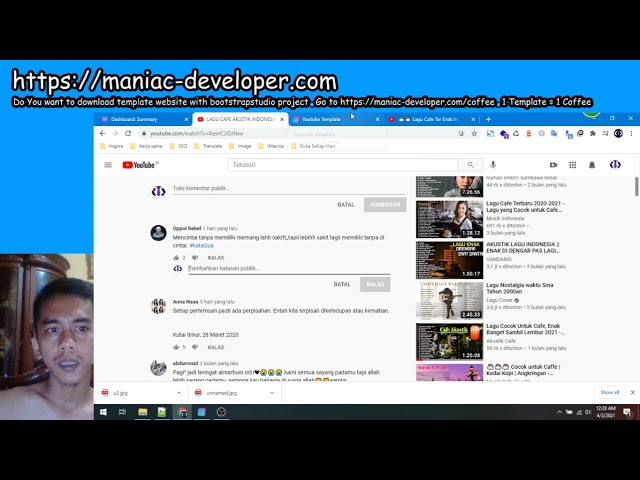 Create Youtube Template With Bootstrapstudio - Step 5 (Comment)