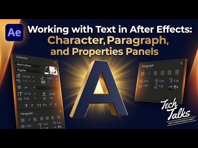 Working with Text in After Effects: Point Text, Paragraph Text & Formatting | ACP Exam Prep