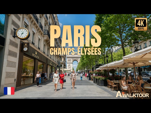 CHAMPS-ÉLYSÉES, Paris 🇫🇷 The Most Beautiful Avenue in the World | Walking Tour | 4K 60FPS