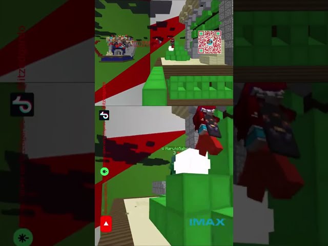 Edgardo666 Rompe la cama verde y rosado Especial Navidad #Shorts #Navidad #Bedwars #IMAX #Minecraft