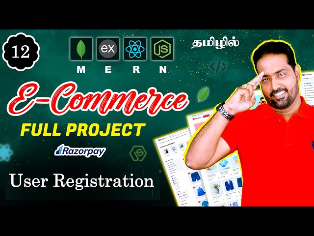 User Registration & Password Hashing with bcryptjs  | E-Commerce Project in Tamil Part-12