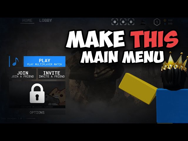 How To Make A Roblox GUI Main Menu- Roblox Studio Tutorial