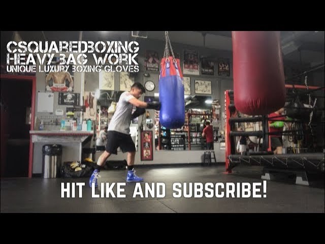 Hitting the Heavy Bag with Unique Luxury Boxing Gloves