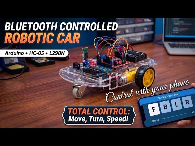 Bluetooth Controlled Robotic car 🚗|| Control car 🚗 with your phone📱wirelessly.