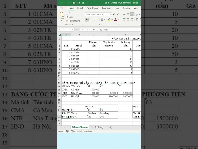 The Hlookup function combined with the Left function in Excel
