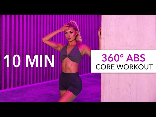 10 MIN 360° ABS - intense core workout for the ultimate sixpack I lower & upper abs, obliques