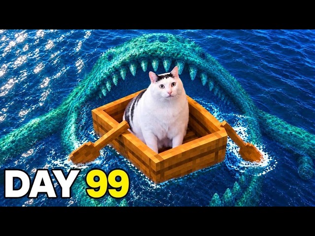 Minecraft 100 Days Cats on a Boat (Full Episode)