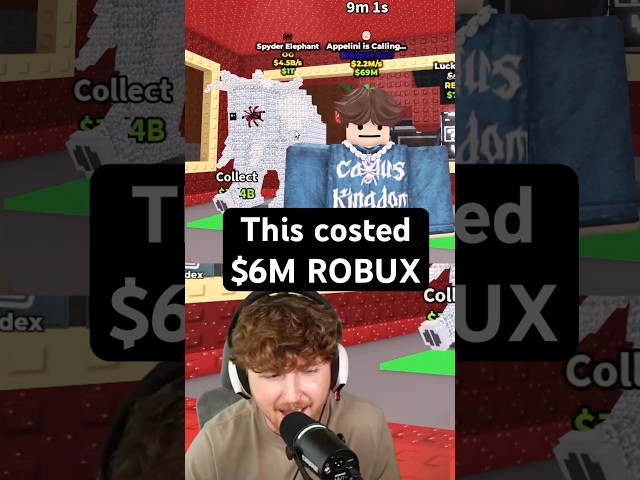 I got the SPYDER ELEPHANT for $6M Robux..
