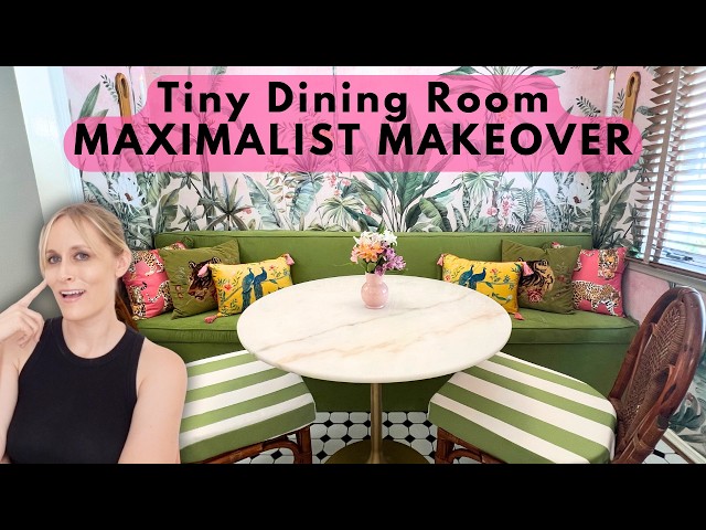 Turning My TINY Dining Room Into a Colorful French Cafe | Renter-Friendly Makeover
