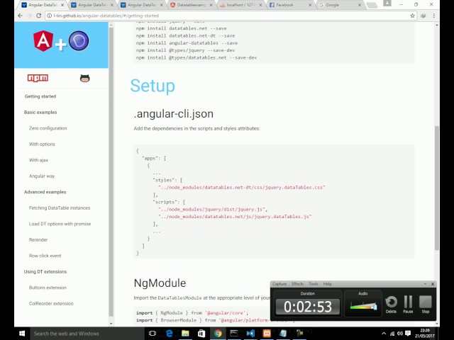 ANgular 2 Datatable