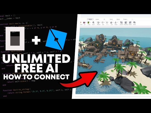 How To Get UNLIMITED FREE AI on Roblox Studio! (Connect AI to Roblox Studio)