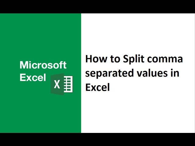 How to split comma separated values in excel, excel comma separated values to rows, comma delimited
