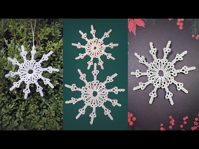 DIY Macrame Snowflake ❄️ Hanging Ornaments for Home Decoration