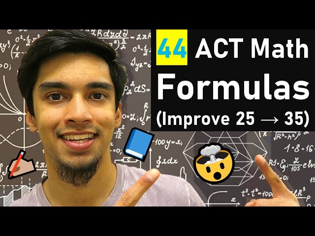 44 ACT® Math Formulas that Helped Me +10 My ACT® Math Score (25 👉🏼 35) | ACT® Math Tips + Strategies