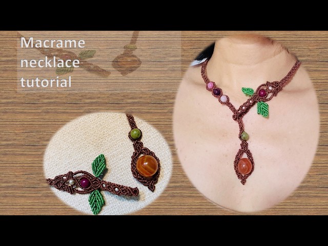 Macrame tutorial | Bead necklace knot pattern | do it your own beautiful necklace | DIY