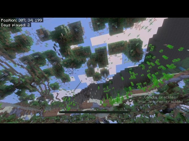 Playing Minecraft with my friends.