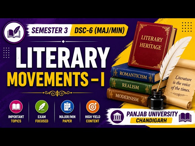 literary movements in english literature | BA Semester 3 English | English Elective BA 3rd Semester